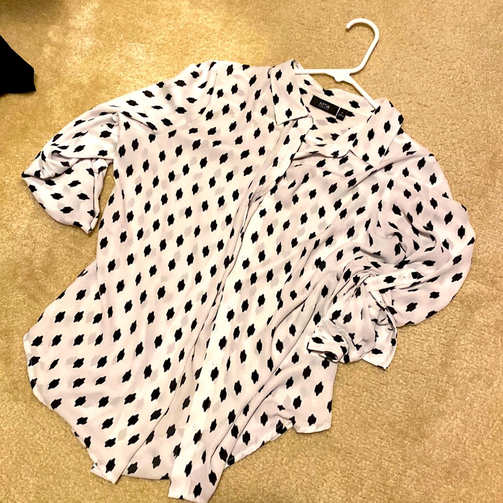 Black and white blouse